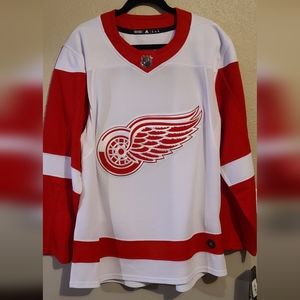 Red wings away white adidas NHL jersey